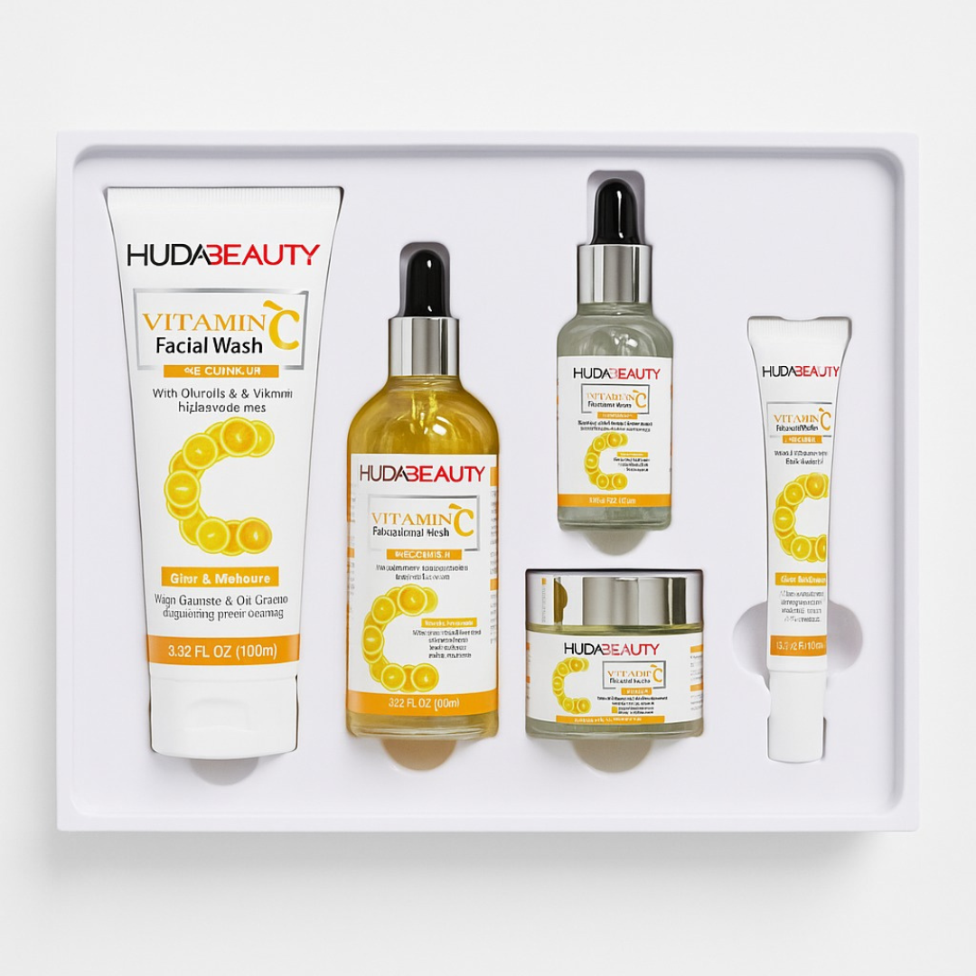 imgi_5_1762147400_Your paragraph text (96) HUDA BEAUTY Vitamin C 5-Piece Skincare Set - Image 1