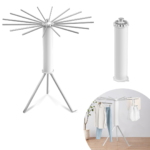 Foldable 360° Rotating Clothes Drying Stand | Aluminum Tripod Laundry Rack - Image 3