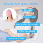 Hot & Cold Migraine Relief Ice Cap | Reusable Headache & Sinus Therapy Mask - Image 3