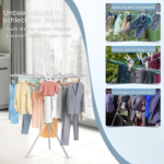 Foldable 360° Rotating Clothes Drying Stand | Aluminum Tripod Laundry Rack - Image 5